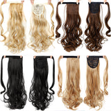 Long Color Hair Extension  Synthetic Natural  Colorfully Pony Tail Fake Hair