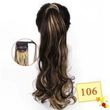 Long Color Hair Extension  Synthetic Natural  Colorfully Pony Tail Fake Hair