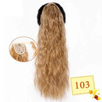 Long Color Hair Extension  Synthetic Natural  Colorfully Pony Tail Fake Hair