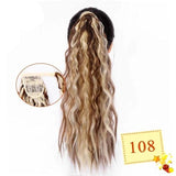 Long Color Hair Extension  Synthetic Natural  Colorfully Pony Tail Fake Hair