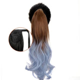 Long Color Hair Extension  Synthetic Natural  Colorfully Pony Tail Fake Hair