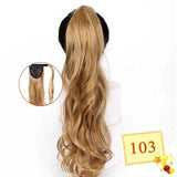 Long Color Hair Extension  Synthetic Natural  Colorfully Pony Tail Fake Hair