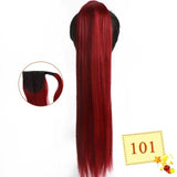 Long Color Hair Extension  Synthetic Natural  Colorfully Pony Tail Fake Hair