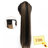 Long Color Hair Extension  Synthetic Natural  Colorfully Pony Tail Fake Hair