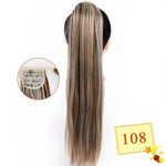 Long Color Hair Extension  Synthetic Natural  Colorfully Pony Tail Fake Hair