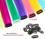 Most Colorful Synthetic Hair Extensions Clip